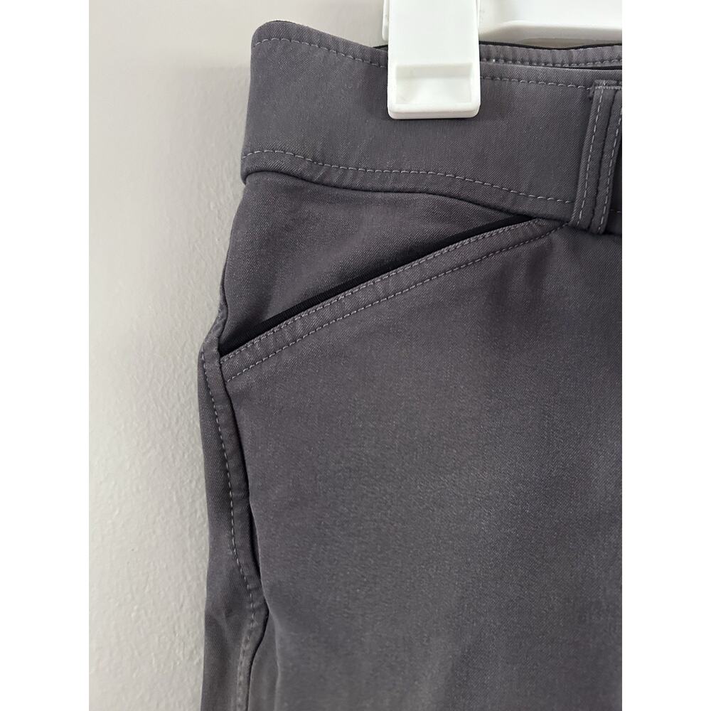 Devon Aire Riding Breeches Womens 30, Gray With Black Suede Knee Patches Accents - Picture 9 of 10